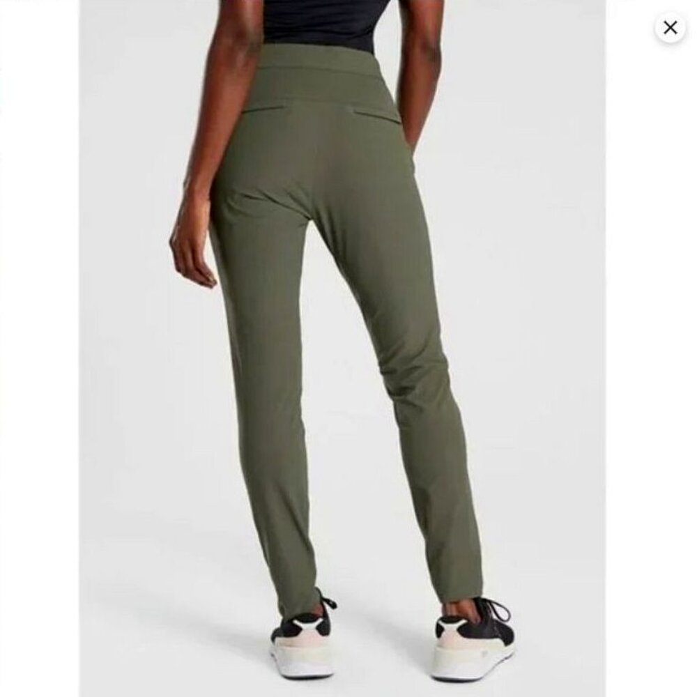ATHLETA Wander Stash Skinny Pant Olive Green Size 4 - Picture 5 of 13